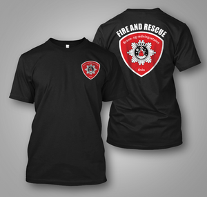 Norway Oslo Fire Department Firemen Firefighter Brann- og redningsetaten Black t-shirt-2 Norway Oslo Fire Department Firemen Firefighter Brann- og redningsetaten Black t-shirt-2