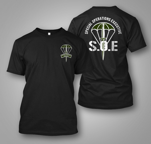 Special Operations Executive SOE British World War 2 Special Force Recon Black T-shirt Special Operations Executive SOE British World War 2 Special Force Recon Black T-shirt