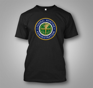 FEDERAL AVIATION ADMINISTRATION FAA SEAL Black T-Shirt FEDERAL AVIATION ADMINISTRATION FAA SEAL Black T-Shirt