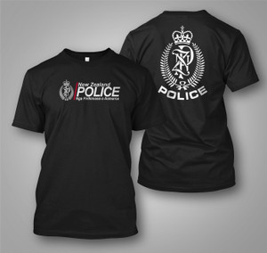 NZ Police New Zealand Police Logo Black T-Shirt NZ Police New Zealand Police Logo Black T-Shirt