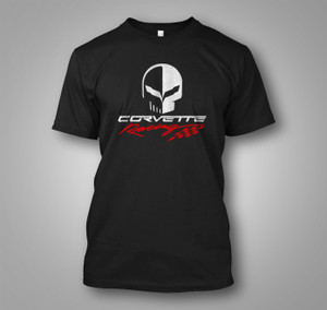 Corvette Racing Car Jake Skull Black T-Shirt Corvette Racing Car Jake Skull Black T-Shirt