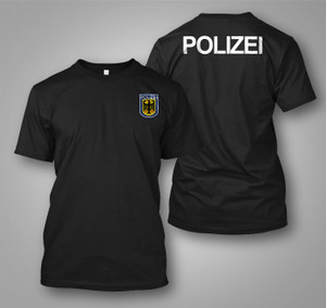 German Police Polizei Germany Black T-Shirt German Police Polizei Germany Black T-Shirt