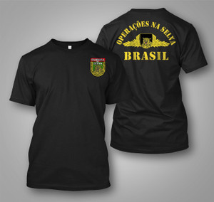 Brazilian BOPE Military Army Amazon Jungle Warfare Training CIGS Black T-shirt Brazilian BOPE Military Army Amazon Jungle Warfare Training CIGS Black T-shirt