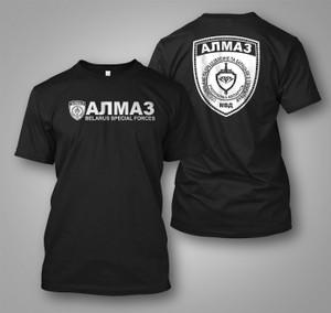 ALMAZ Belarusian Special Forces Black t-Shirt ALMAZ Belarusian Special Forces Black t-Shirt