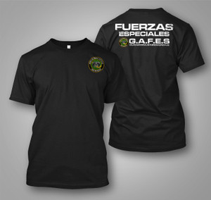 Mexico GAFEs Fuerzas Especiales Special Force Ops Army Military Black T-shirt Mexico GAFEs Fuerzas Especiales Special Force Ops Army Military Black T-shirt