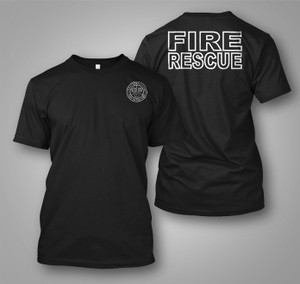 Fire Rescue fire and rescue Black T-Shirt Fire Rescue fire and rescue Black T-Shirt