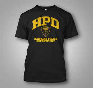 Hawkins Police Department Indiana HPD Logo Black T-Shirt Hawkins Police Department Indiana HPD Logo Black T-Shirt