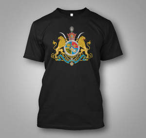 Imperial Coat of Arms of Iran Pahlavi Black T-Shirt Imperial Coat of Arms of Iran Pahlavi Black T-Shirt
