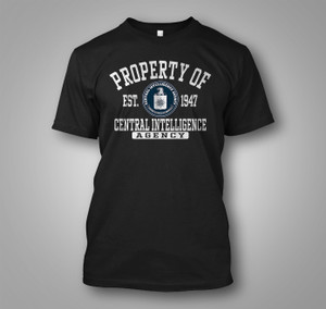 Property of CIA Central Intelligence Agency Est. 1947 Black T-Shirt