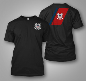US Coast Guard Flag USCG Seal Black T-Shirt US Coast Guard Flag USCG Seal Black T-Shirt