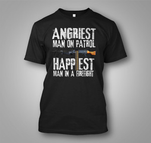 British Military Gifts Angriest Man On Patrol Army Veterans Black T-Shirt British Military Gifts Angriest Man On Patrol Army Veterans Black T-Shirt