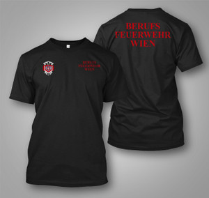 Austria Berufsfeuerwehr Wien Vienna Fire Brigade Firefighter Black T-shirt Austria Berufsfeuerwehr Wien Vienna Fire Brigade Firefighter Black T-shirt