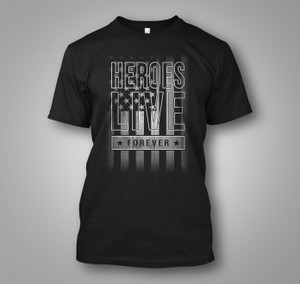 Military Hero Live Forever Black T-Shirt Military Hero Live Forever Black T-Shirt
