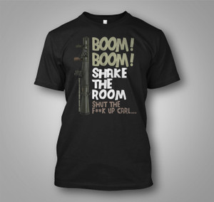 Military Humor - Boom, Shake Black T-Shirt Military Humor - Boom, Shake Black T-Shirt