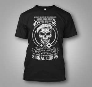 Signal Corps New American Army Military Navy Cool Amazing Black T-Shirt Signal Corps New American Army Military Navy Cool Amazing Black T-Shirt