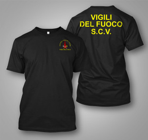 Vigili del Fuoco Vatican Firefighter SCV Black T-Shirt Vigili del Fuoco Vatican Firefighter SCV Black T-Shirt