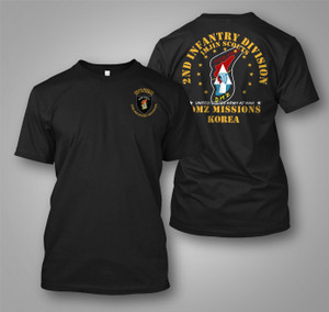 US Army 2nd Infantry Division DMZ Missions Black T-Shirt US Army 2nd Infantry Division DMZ Missions Black T-Shirt