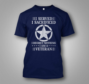 Sacrificed Served Veteran's Pride Black T-Shirt Sacrificed Served Veteran's Pride Black T-Shirt