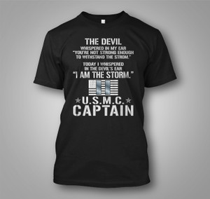 I Am The Storm USMC Captain Black T-Shirt I Am The Storm USMC Captain Black T-Shirt