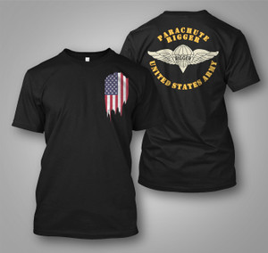 US Army Parachute Rigger 82nd Abn Div Black T-Shirt US Army Parachute Rigger 82nd Abn Div Black T-Shirt