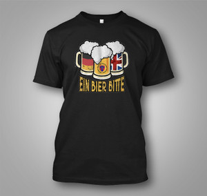 Ein Bier Bitte British Army of The Rhine Veteran Black T-Shirt Ein Bier Bitte British Army of The Rhine Veteran Black T-Shirt
