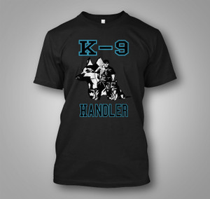 K-9 Handler Proudly Supporting Law Enforcement Black T-Shirt K-9 Handler Proudly Supporting Law Enforcement Black T-Shirt