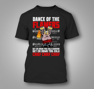 "Dance of the Flamers" Military Humor Black T-Shirt "Dance of the Flamers" Military Humor Black T-Shirt