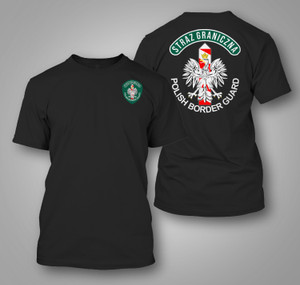 Polish Border Guard Straż Graniczna Pride Black T-Shirt Polish Border Guard Straż Graniczna Pride Black T-Shirt