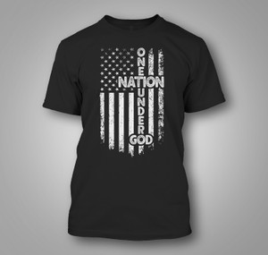One Nation Under God American Vertical Flag Patriotic Black T-Shirt One Nation Under God American Vertical Flag Patriotic Black T-Shirt