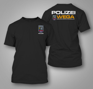 WEGA Polizei Vienna Police WEGA Black T-Shirt WEGA Polizei Vienna Police WEGA Black T-Shirt
