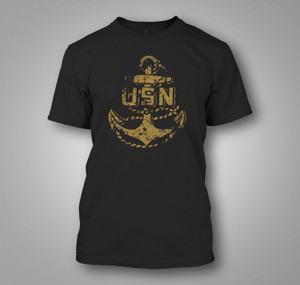 Vintage United States Navy Retro Military USN Anchor Black T Shirt Vintage United States Navy Retro Military USN Anchor Black T Shirt