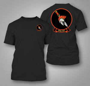 VFA-147 Argonauts Navy Strike Fighter Squadron flying the F-35C Lightning II Black T-Shirt VFA-147 Argonauts Navy Strike Fighter Squadron flying the F-35C Lightning II Black T-Shirt