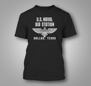 US Naval Air Station Dallas Texas Vintage 1940s 1950s Military Black T-Shirt US Naval Air Station Dallas Texas Vintage 1940s 1950s Military Black T-Shirt
