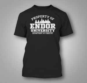Property of Endor University Department of Forestry Black t-Shirt Property of Endor University Department of Forestry Black t-Shirt