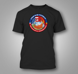 Cold War Veteran "Because of Us, Freedom Lives" Black T-Shirt