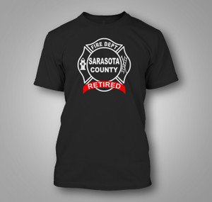Sarasota County Fire Dept Retired Black T-Shirt Sarasota County Fire Dept Retired Black T-Shirt