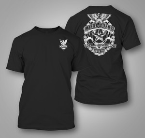 Masters-at-Arms Stars & Stripes US Navy Black T-Shirt Masters-at-Arms Stars & Stripes US Navy Black T-Shirt