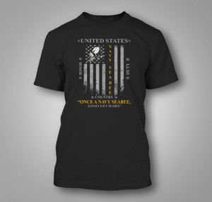 Once a Navy Seabee Always a Navy Seabee Black T-Shirt Once a Navy Seabee Always a Navy Seabee Black T-Shirt