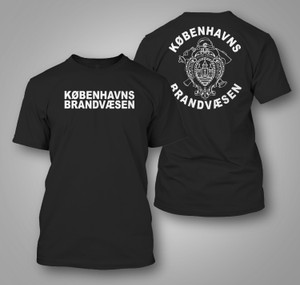 Denmark Copenhagen Fire Department Firefighter Brandvaesen Black T-Shirt Denmark Copenhagen Fire Department Firefighter Brandvaesen Black T-Shirt