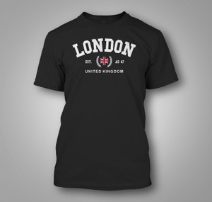 London UK Flag England Black T-Shirt London UK Flag England Black T-Shirt