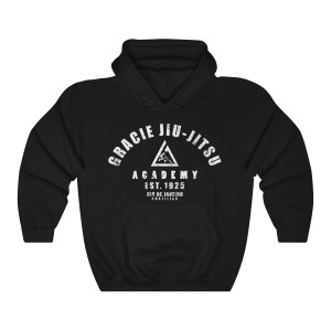 Gracie Jiu Jitsu Academy Scratch Black Hoodie Gracie Jiu Jitsu Academy Scratch Black Hoodie