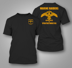 NEW US Marine Corps Special Operations Command MARSOC Spiritus Invictus Black T-Shirt NEW US Marine Corps Special Operations Command MARSOC Spiritus Invictus Black T-Shirt