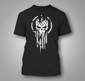 American Warrior Flag Skull Military USA Patriotic Black T-Shirt American Warrior Flag Skull Military USA Patriotic Black T-Shirt