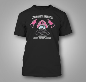 Citrus County Firefighters L4562 Cancer Black T-Shirt Citrus County Firefighters L4562 Cancer Black T-Shirt