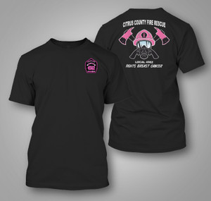 Citrus County Fire Rescue Firefighter Fights Breast Cancer L4562 Cancer Awareness Black T-Shirt Citrus County Fire Rescue Firefighter Fights Breast Cancer L4562 Cancer Awareness Black T-Shirt