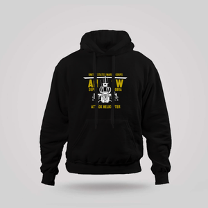 New Marine Corps Attack Helicopter AH1W Super Cobra Black Hoodie New Marine Corps Attack Helicopter AH1W Super Cobra Black Hoodie