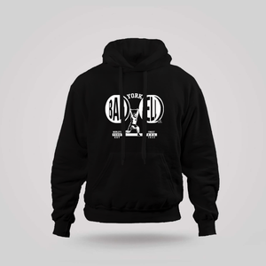 York Barbell Club Gym Black Hoodie York Barbell Club Gym Black Hoodie