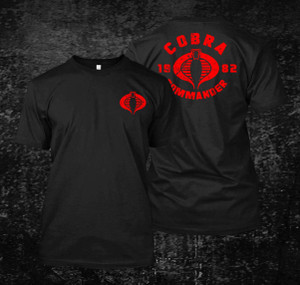 Cobra Commander 1982 Scratch Vintage - Black T Shirt