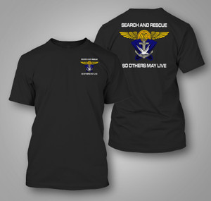 SAR Swimmer Wings US Navy Search and Rescue Swimmer Wings and Fins Logo Black T-Shirt SAR Swimmer Wings US Navy Search and Rescue Swimmer Wings and Fins Logo Black T-Shirt