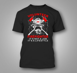 Volunteer Firefighter Black T-Shirt Volunteer Firefighter Black T-Shirt